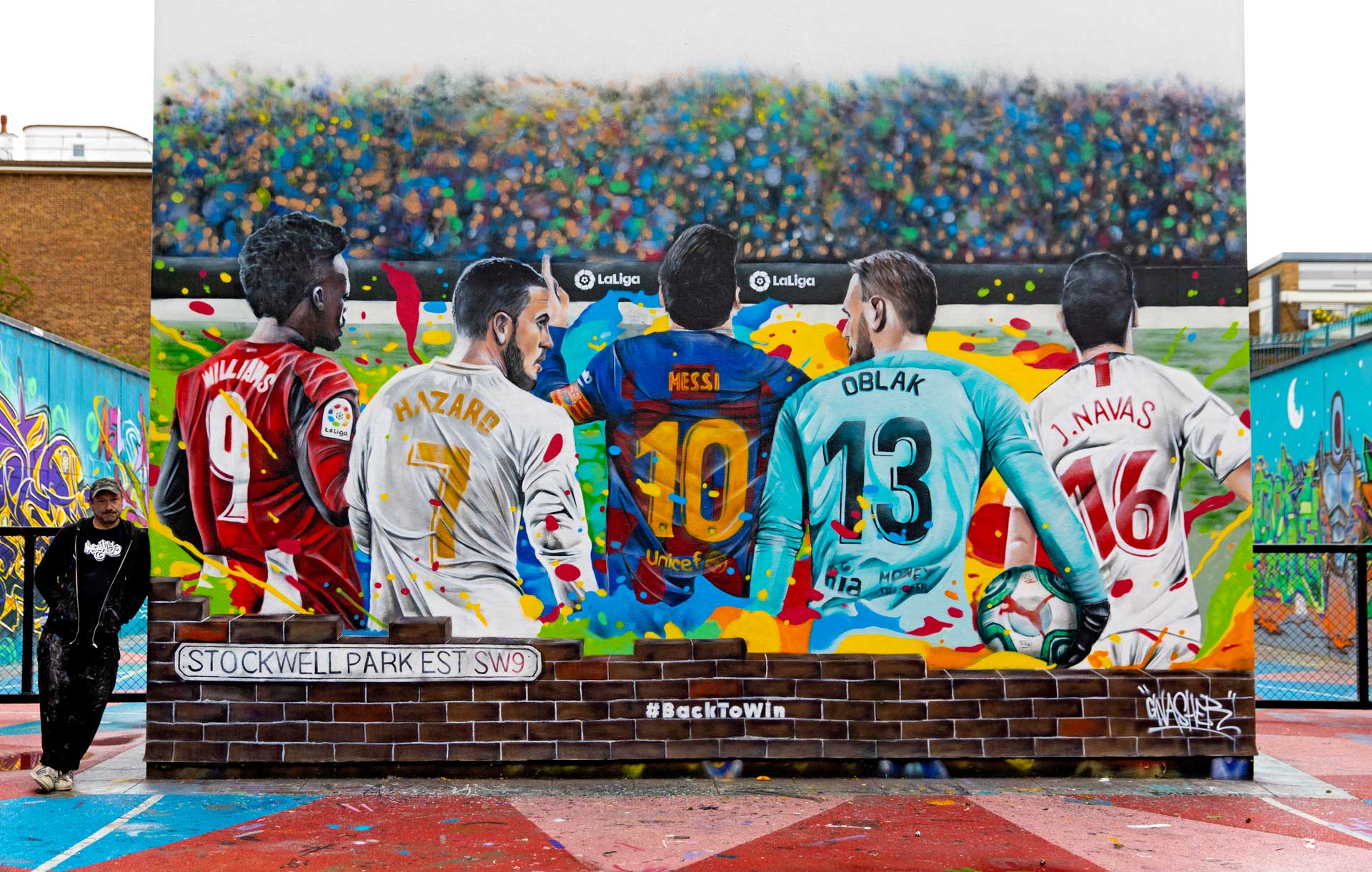 133-Laliga-football wall mural-large street art